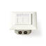 Nätverksvägglåda | Infälld montering | 2-Port port(s) | CAT6a | Rak | Hona | Guldplaterad | PVC | Vit | Kuvert - Dator och nätverk - 5412810331048 - 5