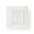 Nätverksvägglåda | Infälld montering | 2-Port port(s) | CAT6a | Rak | Hona | Guldplaterad | PVC | Vit | Kuvert - Dator och nätverk - 5412810331048 - 10