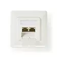 Nätverksvägglåda | Infälld montering | 2-Port port(s) | CAT6a | Rak | Hona | Guldplaterad | PVC | Vit | Kuvert - Dator och nätverk - 5412810331048 - 30