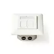 Nätverksvägglåda | Infälld montering | 2-Port port(s) | CAT6a | Rak | Hona | Guldplaterad | PVC | Vit | Kuvert - Dator och nätverk - 5412810331048 - 45