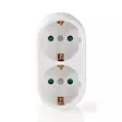 Eluttag Splitter | Typ F (CEE 7/7) | 250 V AC 50 Hz | Jordad kontakt / Typ F (CEE 7/7) | 250 V AC 50/60 Hz | 16.0 A | 3500 W | Vit - Inomhusförlängningssladdar - 5412810292028 - 1