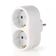 Eluttag Splitter | Typ F (CEE 7/7) | 250 V AC 50 Hz | Jordad kontakt / Typ F (CEE 7/7) | 250 V AC 50/60 Hz | 16.0 A | 3500 W | Vit - Inomhusförlängningssladdar - 5412810292028 - 40