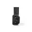 Extension Plug | IEC-320-C13 | IEC-320-C14 | Vinklat vänster | Nickelplaterad | PVC | Svart | Låda | 1 st. - Nedis produkter - 5412810427628 - 30
