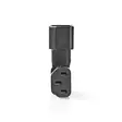 Extension Plug | IEC-320-C13 | IEC-320-C14 | Vinklat vänster | Nickelplaterad | PVC | Svart | Låda | 1 st. - Nedis produkter - 5412810427628 - 10