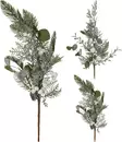 Konstväxt vinterbarrspray med vita bär 60?cm – juldekoration för hem och inredning - Juldekorationer och textilier - 8721037256148 - 1
