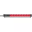 Alu-Line 8-vägs 19" Uttag för kopplingsdosor PG Plug 2,00 m Svart/Röd C14 - Förlängningskablar - 4007123662708 - 1