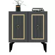 Konsolbord Hanah Home Capri Antracit Guld Spånskiva 75x79x40 cm - Byråer och skåp - 8683742835868 - 1