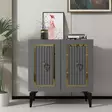 Konsolbord Hanah Home Capri Antracit Guld Spånskiva 75x79x40 cm - Byråer och skåp - 8683742835868 - 2