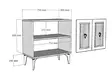 Konsolbord Hanah Home Capri Antracit Guld Spånskiva 75x79x40 cm - Byråer och skåp - 8683742835868 - 10