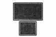 Badrumsmatta Set Mijölnir Svart Anthracite Vit Antibakteriell Halkfri 100% Polyester 50x60 cm & 60x100 cm - Badrumsmattor och våtrumsmattor - 8682870914858 - 5