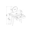 Sminkbord Hanah Home Siena Furu Spånskiva 129,2x72x35 cm - Toalettbord - 8683743972838 - 5