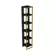 Bokhylla Hanah Home Polka Svart Guld Spånskiva Metall 32,2x178,5x31,3 cm - Bokhyllor - 8681875670578 - 1
