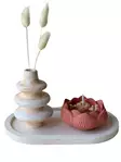 Doftljus Set Aberto Design Glamour Candle Rosa Betong Soya 12x7x7 cm 8x5x8 cm 18x9x2 cm - Ljus och lyktor - 8684283555468 - 1