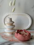 Doftljus Set Aberto Design Glamour Candle Rosa Betong Soya 12x7x7 cm 8x5x8 cm 18x9x2 cm - Ljus och lyktor - 8684283555468 - 2