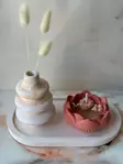 Doftljus Set Aberto Design Glamour Candle Rosa Betong Soya 12x7x7 cm 8x5x8 cm 18x9x2 cm - Ljus och lyktor - 8684283555468 - 4