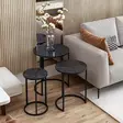 Nestingbord Hanah Home Gloria Svart Spånskiva 50x58x50 cm 40x52x40 cm 30x48x30 cm - Möbler - 8683742465898 - 2