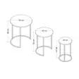 Nestingbord Hanah Home Gloria Svart Spånskiva 50x58x50 cm 40x52x40 cm 30x48x30 cm - Möbler - 8683742465898 - 6