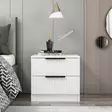 Sängbord Hanah Home Kale Plus Vit Spånskiva 50x47x40 cm - Nattduksbord - 8683742567318 - 1