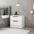 Sängbord Hanah Home Kale Plus Vit Spånskiva 50x47x40 cm - Nattduksbord - 8683742567318 - 3