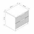 Sängbord Hanah Home Kale Plus Vit Spånskiva 50x47x40 cm - Nattduksbord - 8683742567318 - 9