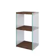 Bokhylla Hanah Home R300 Valnöt Massiv Furu Härdat Glas 40x80x35 cm - Bokhyllor - 8681875832068 - 4
