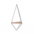 Vägghylla Hanah Home Wr039 Valnöt Svart Massiv Gran Metall 60x23x15 cm - Vägghyllor - 8681875569728 - 4
