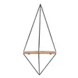 Vägghylla Hanah Home Wr039 Valnöt Svart Massiv Gran Metall 60x23x15 cm - Vägghyllor - 8681875569728 - 3