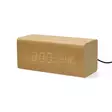 Digital klockradio | LED | USB-C Female | FM | Snooze-funktion | Sov timer | Antal alarm: 2 | Trä - Radioapparater - 5412810474998 - 1