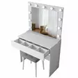 Sminkbord Hanah Home BJ121 Vit Spånskiva 90x76,8x45 cm - Toalettbord - 8684282480778 - 8