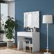 Sminkbord Hanah Home BJ121 Vit Spånskiva 90x76,8x45 cm - Toalettbord - 8684282480778 - 2