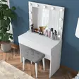 Sminkbord Hanah Home BJ121 Vit Spånskiva 90x76,8x45 cm - Toalettbord - 8684282480778 - 4