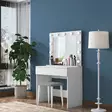 Sminkbord Hanah Home BJ121 Vit Spånskiva 90x76,8x45 cm - Toalettbord - 8684282480778 - 5