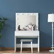 Sminkbord Hanah Home BJ121 Vit Spånskiva 90x76,8x45 cm - Toalettbord - 8684282480778 - 7