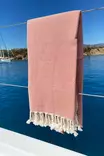 Fouta Mijölnir Kakelröd Honungskaka 100% Bomull 95x190 cm - Handdukar - 8683342757058 - 2