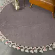 Matta Conceptum 1284 Grå Akryl 100x100 cm - Runda mattor - 8683342422048 - 2