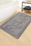 Badrumsmatta Mijölnir Grå 100% Polypropylen Halkfri 60x100 cm - Badrumsmattor och våtrumsmattor - 8684283557578 - 4