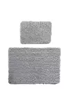Badrumsmatta Set Mijölnir Grå Halkfri Antibakteriell 100% Bomull 50x60 cm & 60x100 cm - Badrumsmattor och våtrumsmattor - 8683342922388 - 1