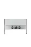 Byrå Hanah Home Luxe Silver Vit Spånskiva 120x80x30 cm - Byråer och skåp - 8684282883708 - 8