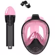 ISport Full Face svart/rosa dykarmask, S/M - Simglasögon, snorklar, fenor - 6438014375168 - 3
