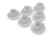 Kaffekoppset (12 delar), vit, 5 x 5 x 7 cm, hållbar, elegant - Kaffe- och teserviser - 8681181833308 - 3