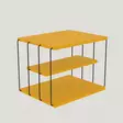 Sidobord Hanah Home Lifon Gul Spånskiva Metall 50x33x40 cm - Sidobord och extrabord - 8682870286238 - 3