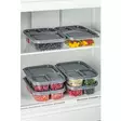 Förvaringslåda Set Hermia Antracit Plast 6 Delar - Matlådor och matförvaringsbehållare - 8684282831808 - 2