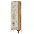 Skoskåp Hanah Home Berlin A Valnöt Vit Marmormönster Spånskiva 60x200x35 cm - Skoskåp - 8683342170178 - 1