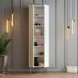 Skoskåp Hanah Home Berlin A Vit Guld Spånskiva 60x202x35 cm - Skoskåp - 8684282465768 - 3