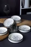 Skål Set Hermia Svart Vit Keramik 6 Delar - Serveringsfat - 8684282991588 - 2