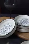 Skål Set Hermia Svart Vit Keramik 6 Delar - Serveringsfat - 8684282991588 - 5