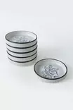 Skål Set Hermia Svart Vit Keramik 6 Delar - Serveringsfat - 8684282991588 - 8