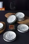 Skål Set Hermia Svart Vit Keramik 6 Delar - Serveringsfat - 8684282991588 - 3