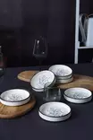Skål Set Hermia Svart Vit Keramik 6 Delar - Serveringsfat - 8684282991588 - 4