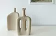 Vas Set Aberto Design CY0152 Cream Keramik 15x4x19 cm 15x5x27 cm - Hängande blomkrukor och vaser - 8684282979418 - 1
